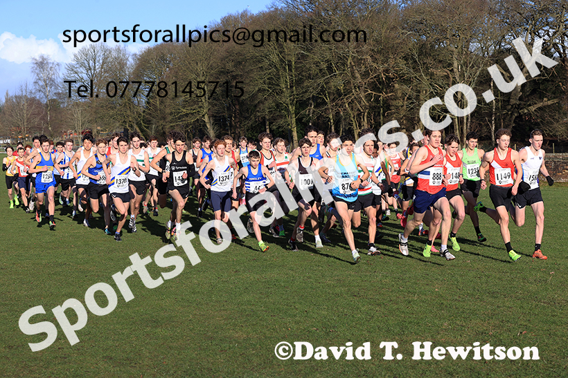 Mens under-17s 2025 Northern Cross Country Champs, Tatton Park, Knutsford, Cheshire. Photo: David T. Hewitson/Sports for All Pics